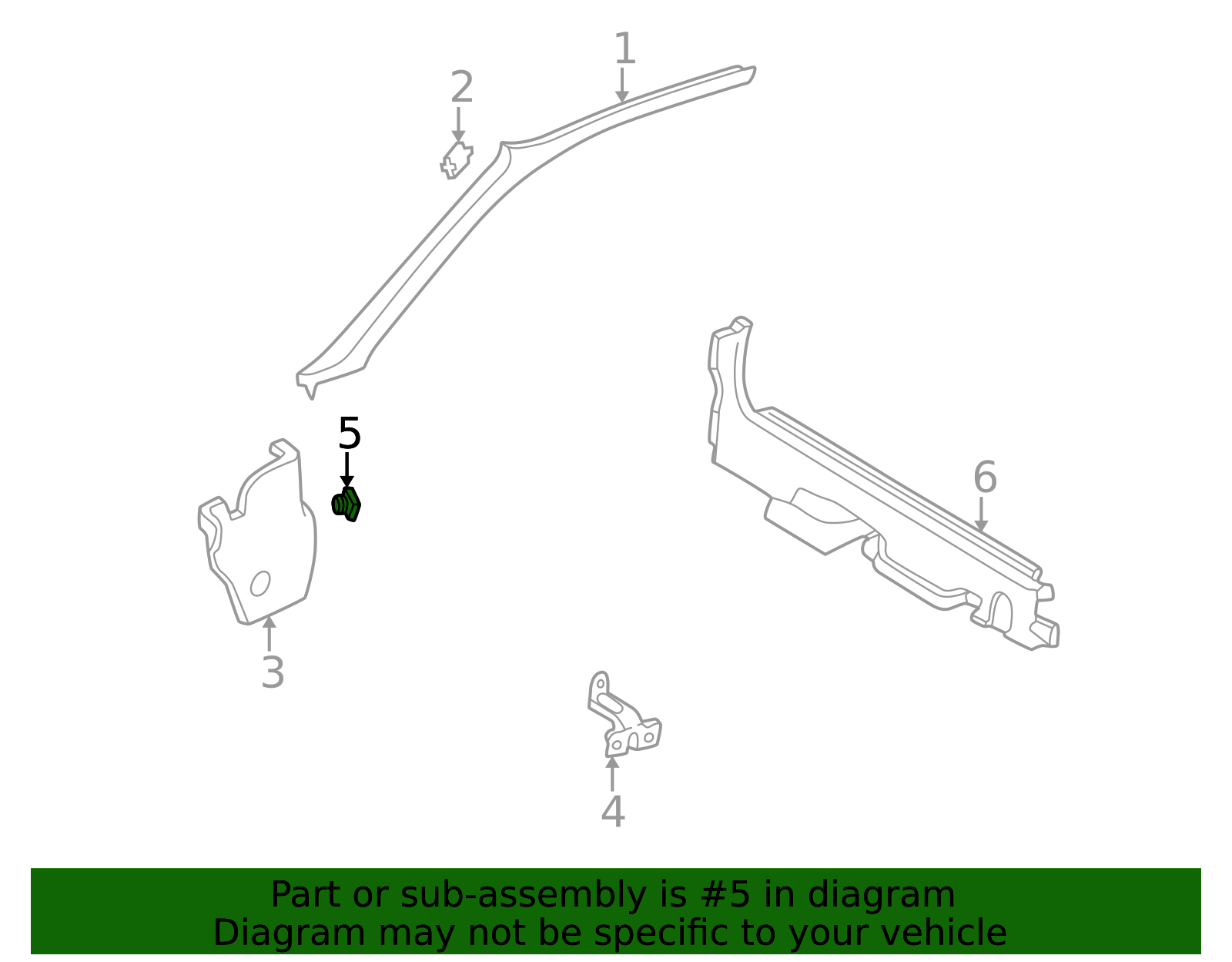 1996-2000 Honda Civic Cowl Trim Clip 91532-SR3-003 | OEM Parts Online