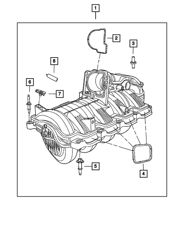 53030952AB - Engine 4.7L Eight Cylinder [EVA]: Intake Manifold for Mopar Image