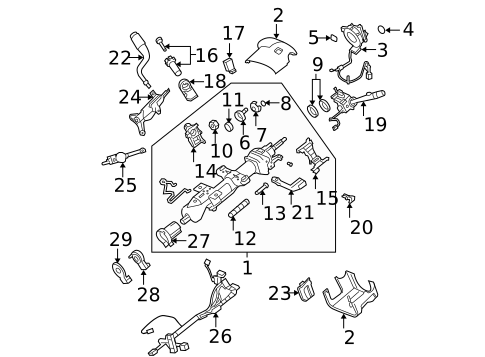 thumbnail image 2 of Genuine GM Steering Column Shaft Seal 21996234 For Escalade H2 Yukon Sierra 1500 2 of 4