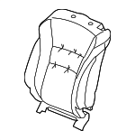 81521T2FL51ZC - : 2015 Honda Accord - Cover L Front Seat-Back Trim *NH167L* (Leather) (Graphite Black) for Honda: Accord Image