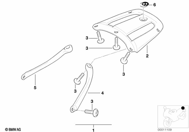 46542307810 - Frame and Mounting Parts: Luggage Carrier -  for BMW-Motorrad Image