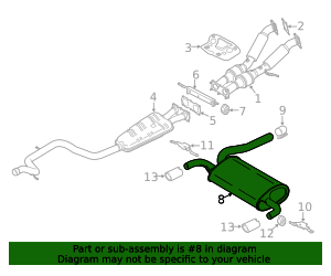 2010-2015 Volvo XC60 Exhaust Muffler 31338366 | Genuine Volvo ...