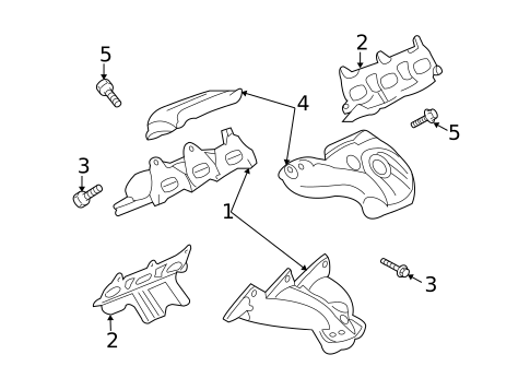 Exhaust Manifold for 2009 Pontiac Torrent #0