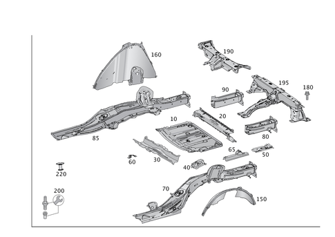 Rear-End Floor for 2018 Mercedes-Benz GLS450 #0