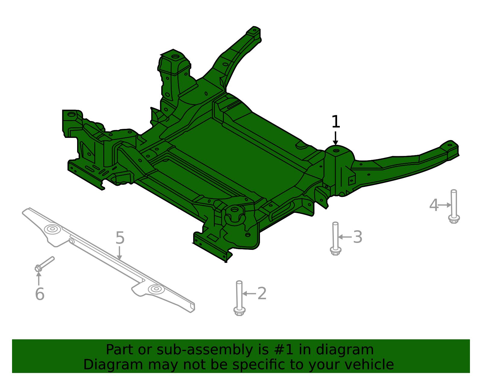 Engine Frame Assembly Genuine OEM Ford Part - Frame Assembly TC5Z-5C145-A | Genuine OEM Ford ...