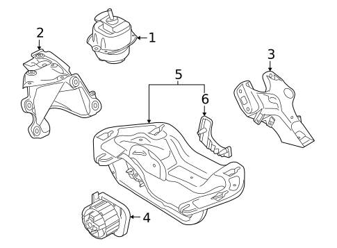 Engine & Trans Mounting for 2009 BMW X6 #0