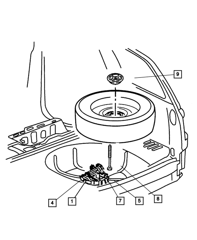 52059414AD - Wheels, Covers and Jacks: Spare Tire Retention Cup for Mopar Image