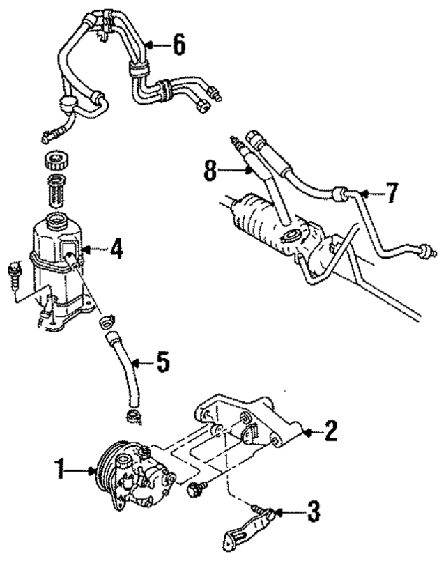 F1CZ3C511A - Steering: Power Steering Pump Support for Ford: Escort | Mercury: Tracer Image