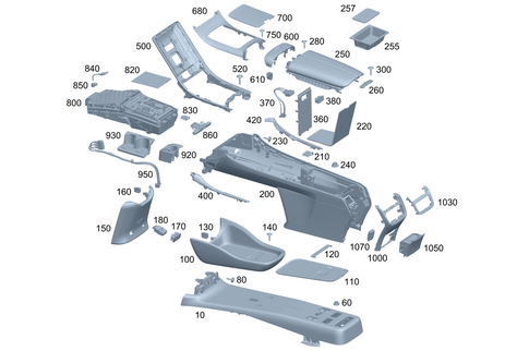 Center Console for 2025 Mercedes-Benz EQE 350+ SUV #0