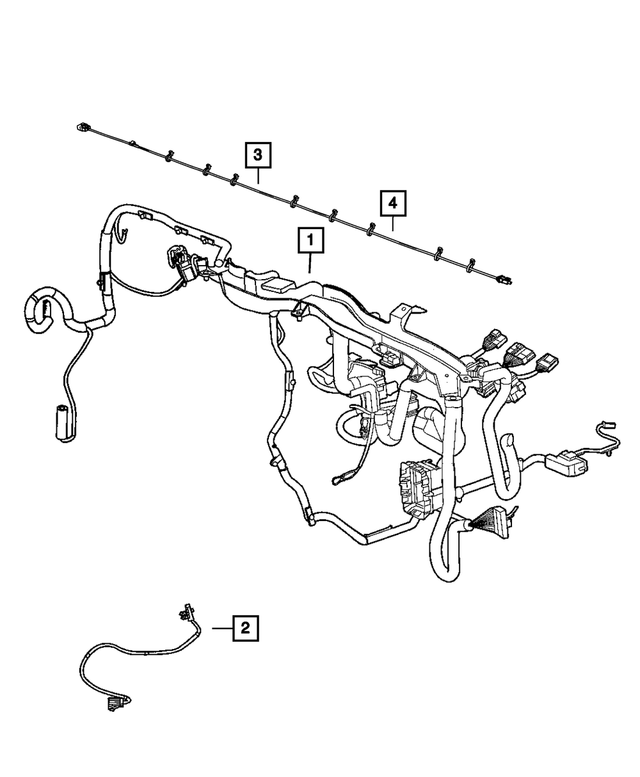 « 68241763AC –  : Panneau D`instruments Cablage pour Mopar Image »