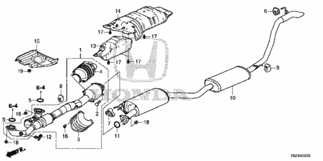 Exhaust Pipe - Muffler for 2017 Honda Ridgeline #0