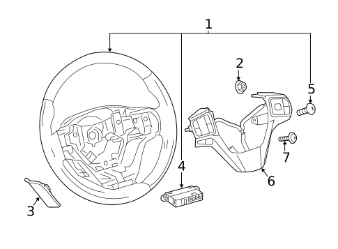 Steering Wheel & Trim for 2019 Toyota Sienna #0