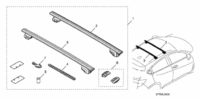 Crossbars - Roof (Rail Clamp Type) for 2016 Honda HR-V #0