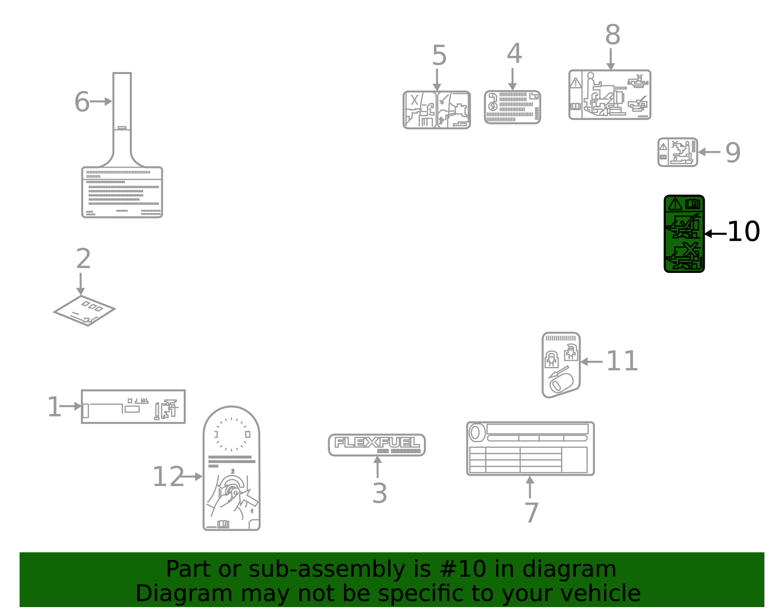 2019-2023 GM Trailer Hitch Warning Label 84227011 | AutoNationParts.com