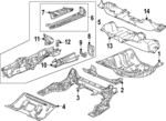 65610T65305ZZ - : Rail Assembly for Honda: Civic Image
