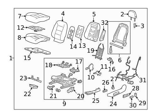 Driver Seat Components for 2023 GMC Yukon #3