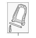 13551364 - Body: Seat Back Frame for Buick: Enclave, Envision, LaCrosse, Regal Sportback, Regal TourX | Cadillac: XT5, XT6 | Chevrolet: Blazer, Malibu, Traverse, Traverse Limited | GMC: Sierra 3500 HD Image