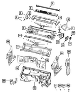 68582159AA - Body Sheet Metal Except Doors: Dash Panel for Jeep: Gladiator, Wrangler Image