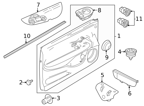 Interior Trim - Front Door for 2024 Fiat 500E #0