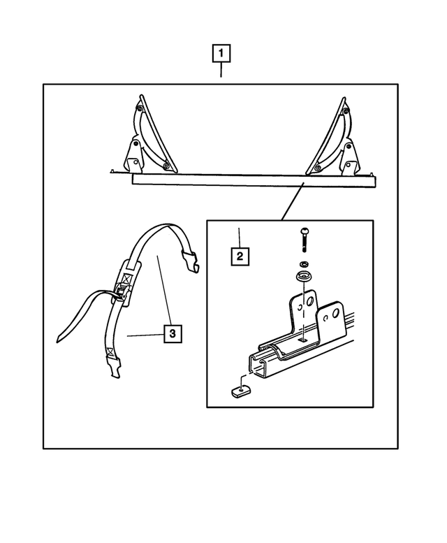 5016511AA - Mopar Accessories - Component Parts: Cargo Tie Down Strap for Mopar Image image