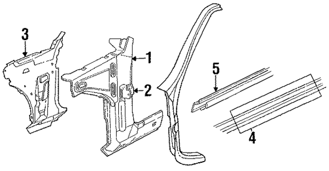 4314272 - Body: Hinge Pillar for Mopar Image