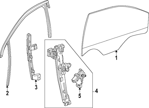 Glass - Front Door for 2025 Chevrolet Equinox #0
