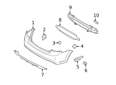 Bumper & Components - Rear for 2011 Kia Rio #0