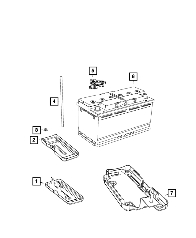 68248658AA - Electrical: Battery Hold Down Bracket for Mopar Image image