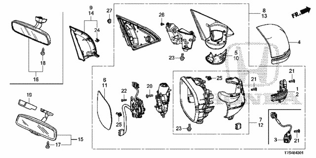Mirror (2) for 2016 Honda HR-V #0