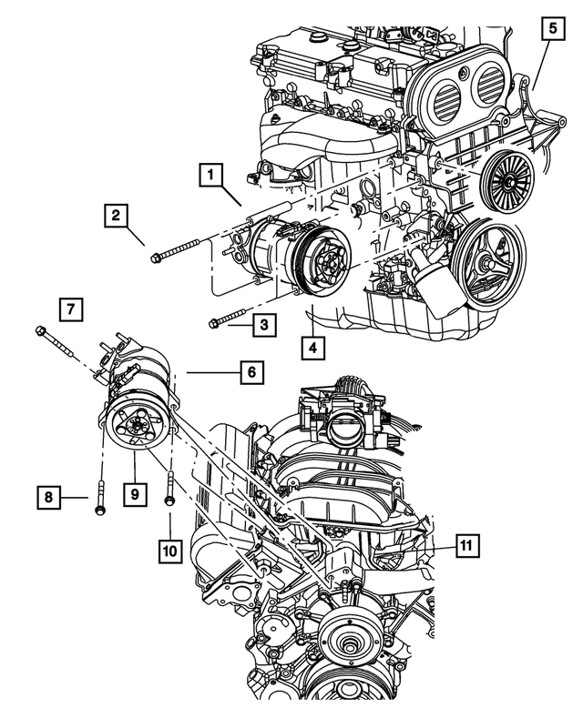 55037466AE - Air Conditioning &amp; Heater: Air Conditioning Compressor for Jeep: Liberty Image