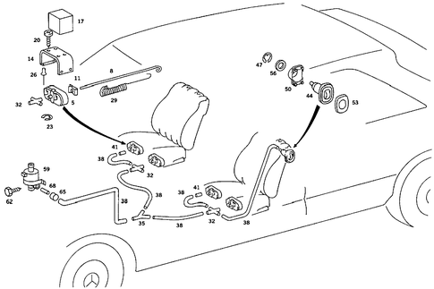 Backrest Locking Mechanism for 1988 Mercedes-Benz 560SEC #0