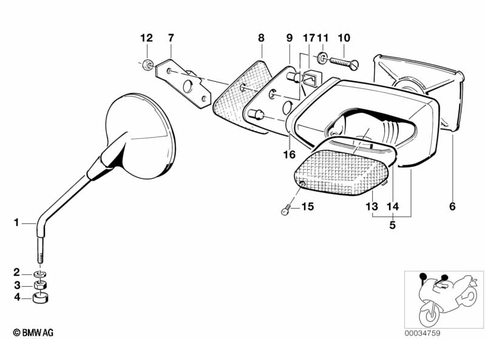 Mirrors, Trim, Storage Compartments for 1986 BMW-Motorrad K 100 #0