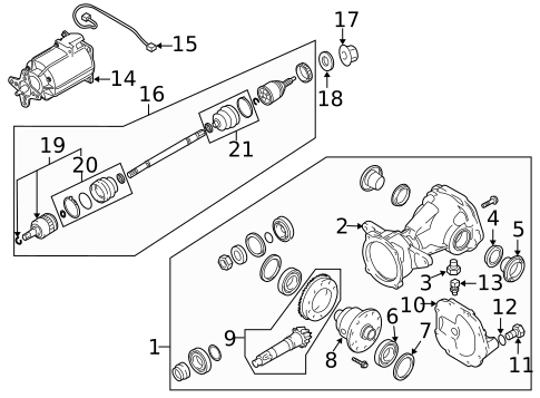 Axle & Differential for 2013 Hyundai Tucson #0