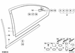 51368252621 - : Gasket, Vent Window Inner for BMW: 323Ci, 325Ci, 328Ci, 330Ci, M3 Image
