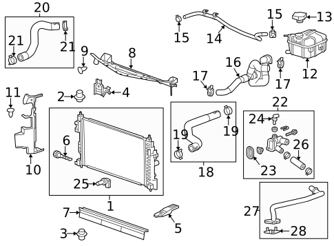 Radiator & Components for 2019 Chevrolet Silverado 1500 #23
