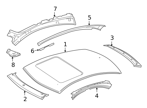 Roof & Components for 2010 Mercedes-Benz CL550 #0