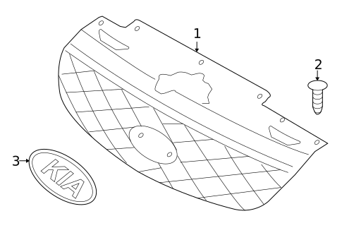 Grille & Components for 2009 Kia Rio5 #0