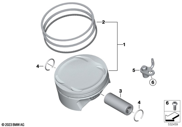 11255B40049 - Engine: Piston -  for BMW-Motorrad Image image