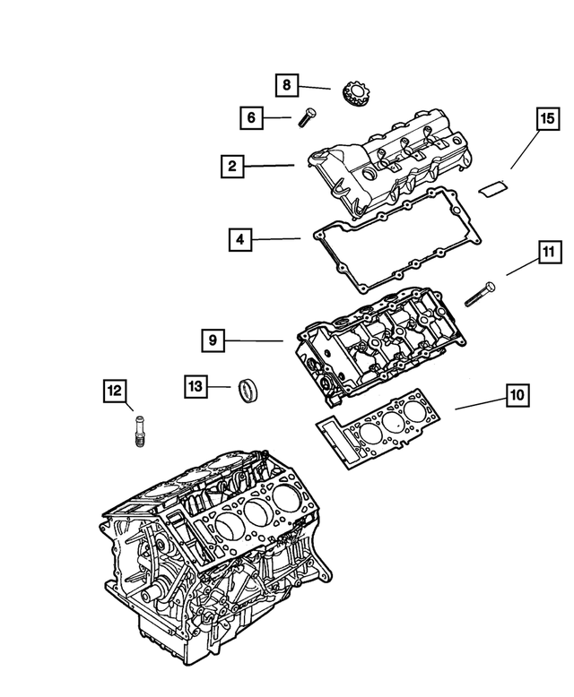 4663713AB - Engine 2.7L Six Cylinder: Cylinder Head Cover Gasket for Mopar Image image