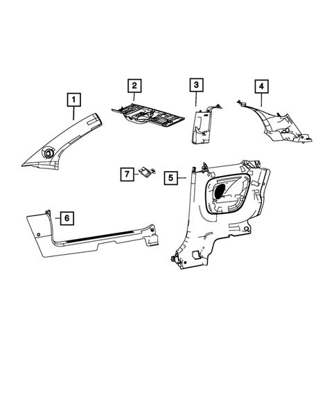 Panels-Moldings-Scuff Plates, Pillar, Cowl, 1/4 Panel Trim and Cargo Covers for 2016 Fiat 500 #0