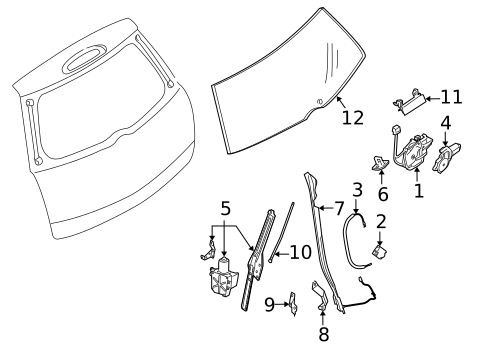 Liftgate for 2007 Nissan Quest #0