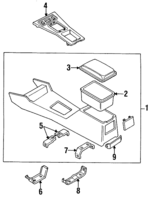 HE2264410D17 - Body: Console Assembly for Mazda: 929 Image