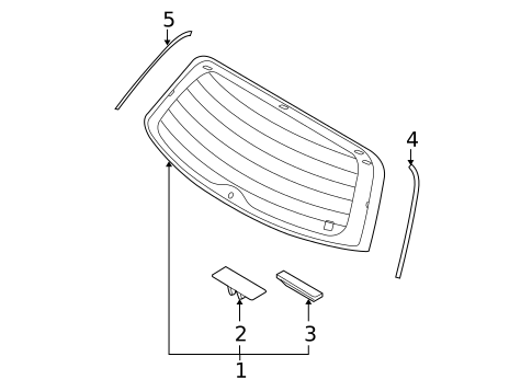 Glass - Lift Gate for 2006 Kia Rio5 #0