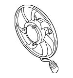 1K0959455ET - Cooling System: Fan &amp; Motor for Volkswagen: Beetle, CC, Eos, Golf, Golf R, GTI, Jetta, Passat, R32, Rabbit, Tiguan, Tiguan Limited Image