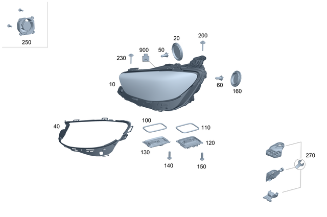 2139066708 - Electrical System: Lamp Unit for Mercedes-Benz Image image