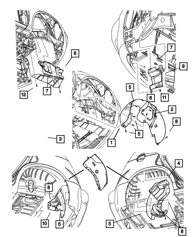 6505635AA - Frame, Bumper and Fascia: U Multi Thread Nut for Chrysler: PT Cruiser, Sebring | Dodge: Charger, Stratus Image