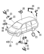 TQ711D1AA - : Power Window Switch Bezel, Left for Mopar Image