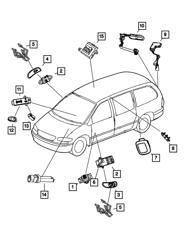 5093488AA - Electrical: Sunroof Switch for Mopar Image image