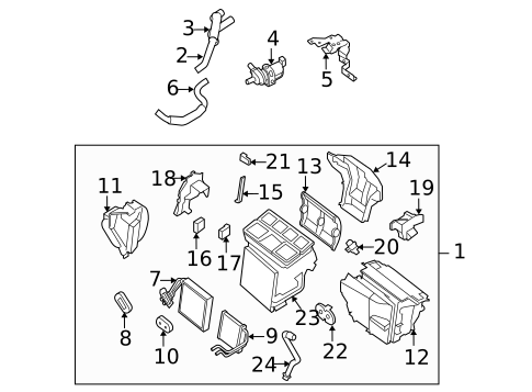 HVAC Case for 2009 Nissan Altima #0