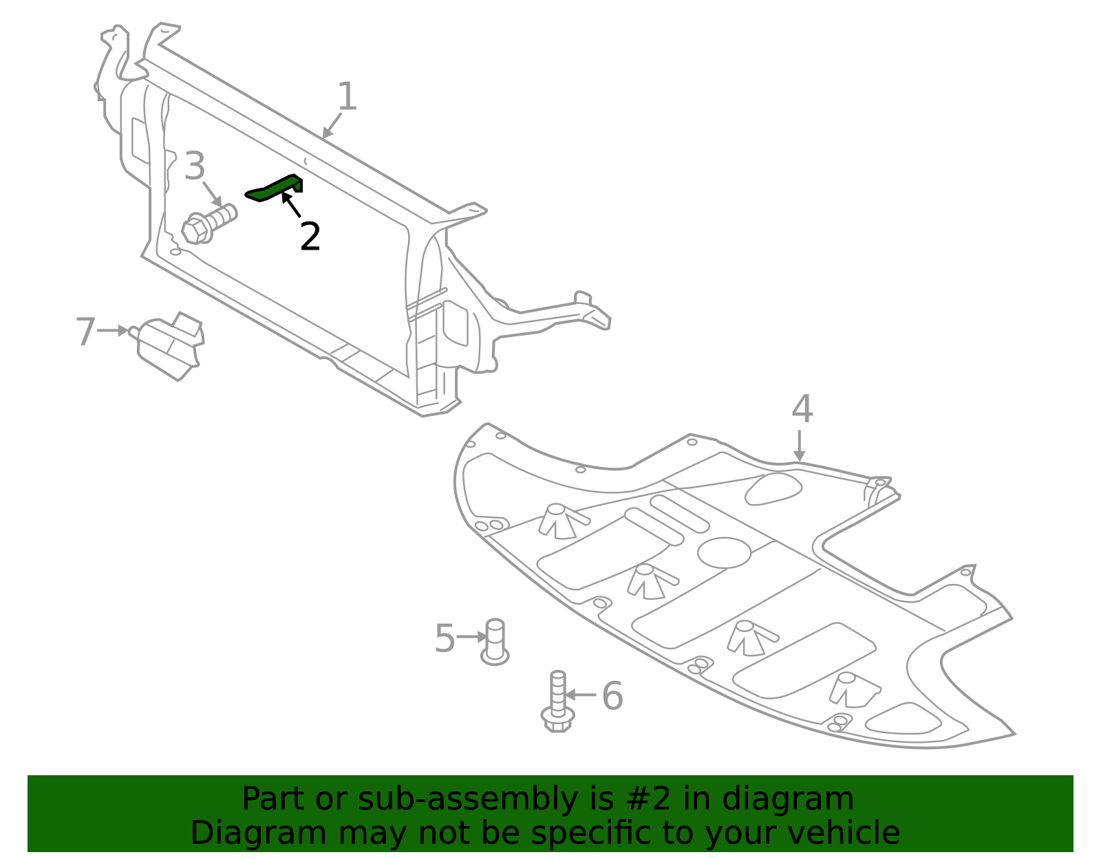 2019-2024 Kia Forte Radiator Support Reinforcement 86527-M7000 | KIA ...
